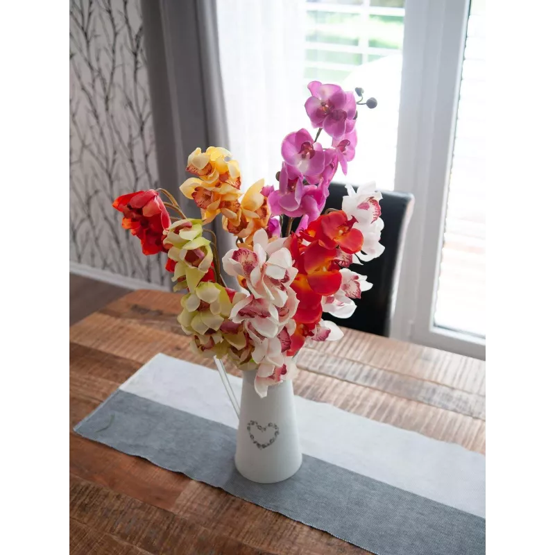 EUROPALMS ramo artificial de cymbidium, creme-rosa, 90cm 82530311