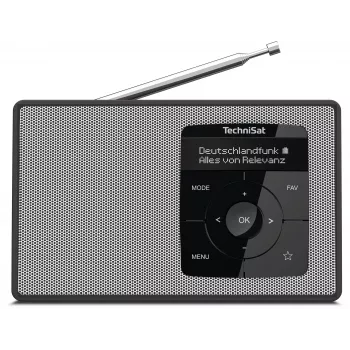 TechniSat DIGITRADIO 2 DAB+ FM Bluetooth rádio-despertador preto/branco 0002/3910