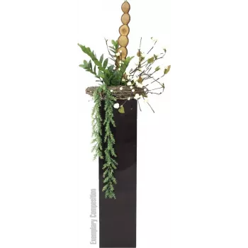 EUROPALMS Zamifolia planta ZZ artificial, 70 cm, vaso preto 82600153