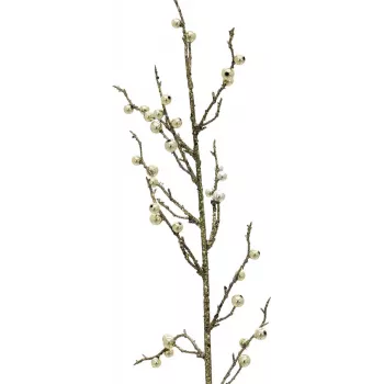 EUROPALMS ramo de bagas com purpurina dourado, 85 cm, pack de 3 (83500441)