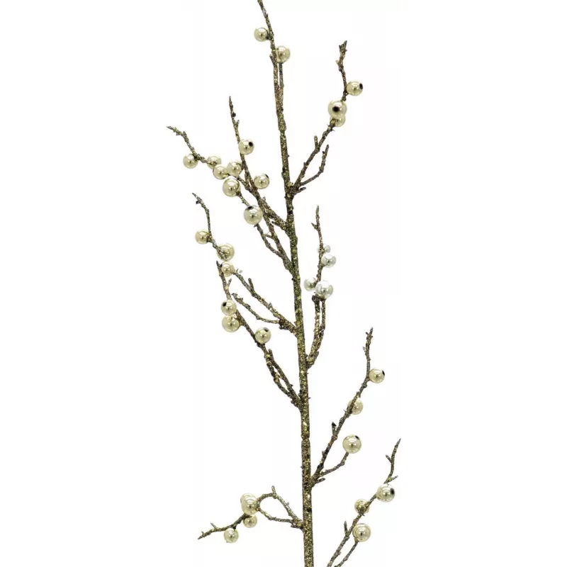EUROPALMS ramo de bagas com purpurina dourado, 85 cm, pack de 3 (83500441)
