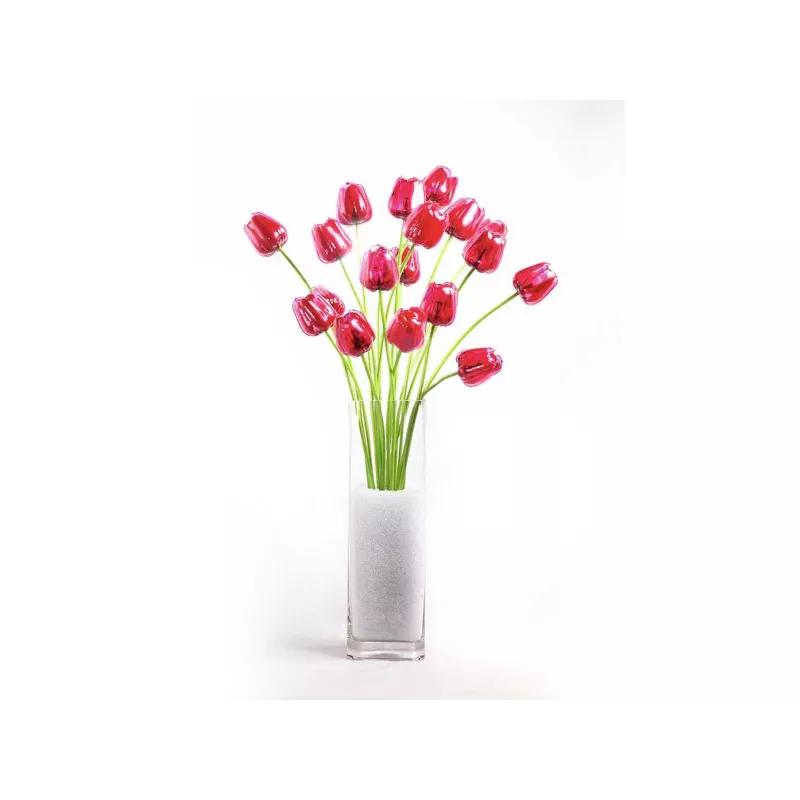 EUROPALMS Crystal Tulip tulipa artificial, vermelho, 61cm, pack de 12 82600205