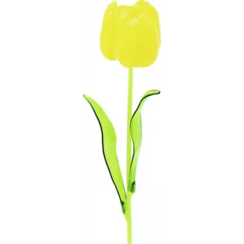 EUROPALMS Crystal Tulip flor artificial, amarelo, 61 cm, pack de 12 82600207
