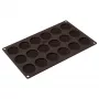LURCH FlexiForm tapete de silicone para biscoitos para 18 biscoitos redondos, 30 x 17,5 cm, silicone platina (65035)