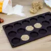 LURCH FlexiForm tapete de silicone para biscoitos para 18 biscoitos redondos, 30 x 17,5 cm, silicone platina (65035)
