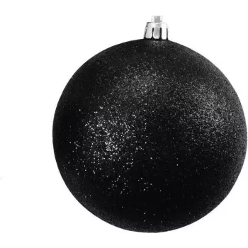 EUROPALMS Conjunto de bolas decorativas 10 cm, preto, brilhante, 4 unid. 83501268