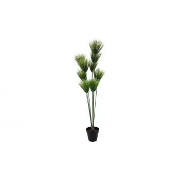 EUROPALMS Planta artificial de papiro, 150 cm, verde, em vaso preto 82600223