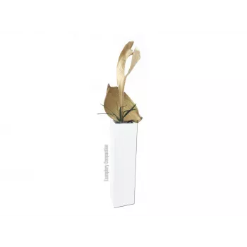 EUROPALMS Cabeça de folha de palmeira seca, dourado, 60 cm 83502362