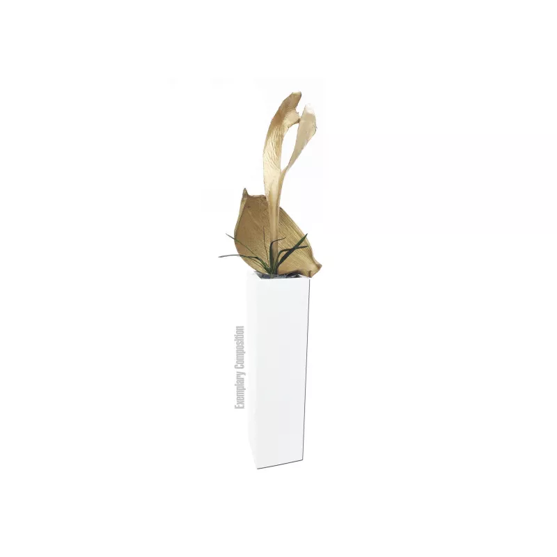 EUROPALMS Cabeça de folha de palmeira seca, dourado, 60 cm 83502362