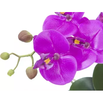 EUROPALMS Arranjo artificial de orquídeas 4, phalaenopsis branca em vaso de cerâmica, 60 cm 82530349