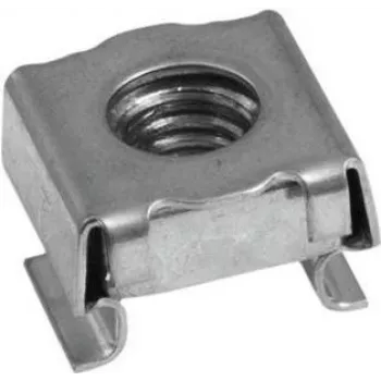 Porca de gaiola M6 ACESSÓRIO para calha de rack AM-6, aço zincado, furo quadrado, encaixe sem ferramentas 30007701