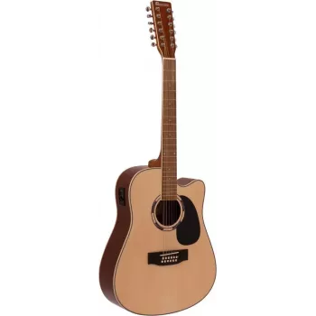 Guitarra acústica western de 12 cordas DIMAVERY DR-612, natural 26231281