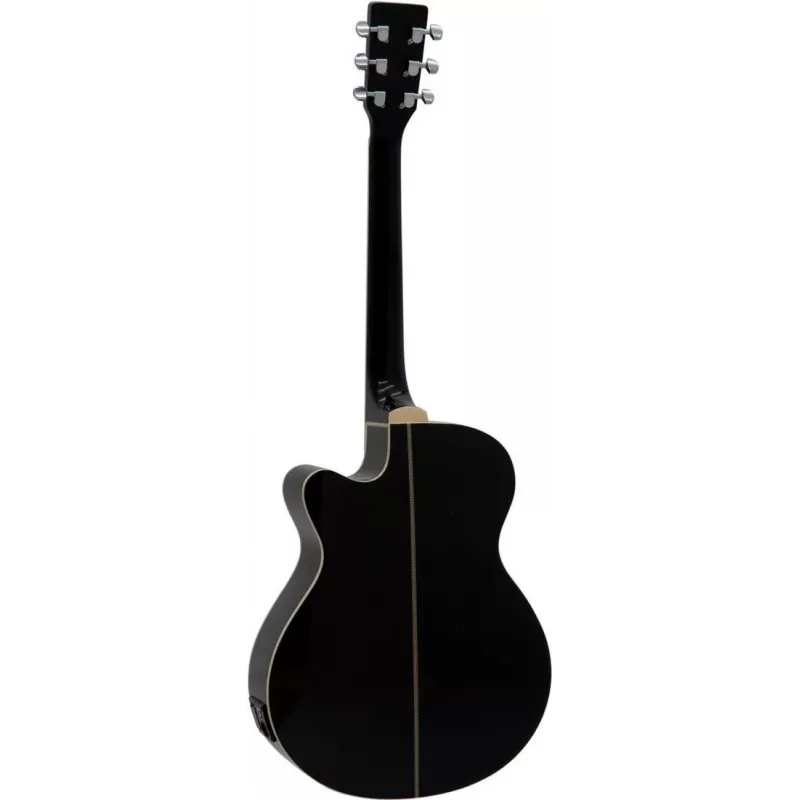 Guitarra western DIMAVERY AW-400, preta 26235089