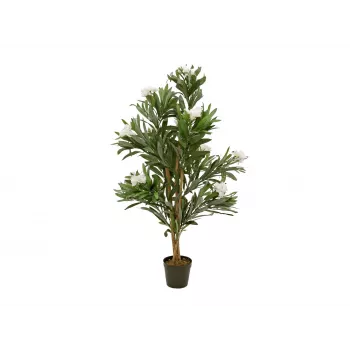EUROPALMS Oleandro, planta artificial, branco, 120 cm (82507246)