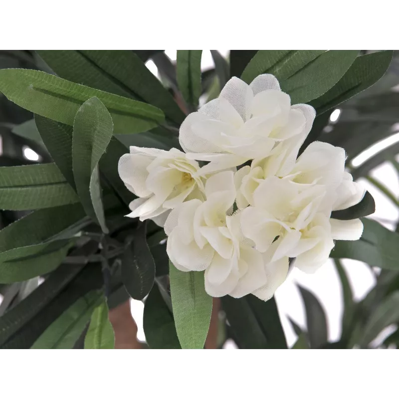 EUROPALMS Oleandro, planta artificial, branco, 120 cm (82507246)