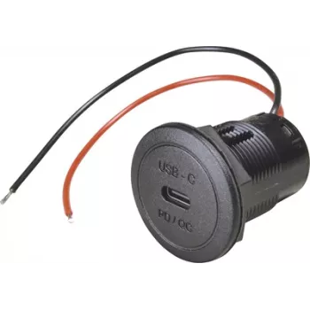 ProCar Power Tomada de encastrar USB-C PD/QC 50W 12/24V DC, sem LED 67351990