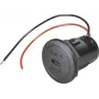 ProCar Power Tomada de encastrar USB-C PD/QC 50W 12/24V DC, sem LED 67351990
