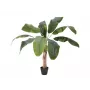 EUROPALMS Planta de bananeira artificial, 100cm, folhas verdes, vaso preto 82509503