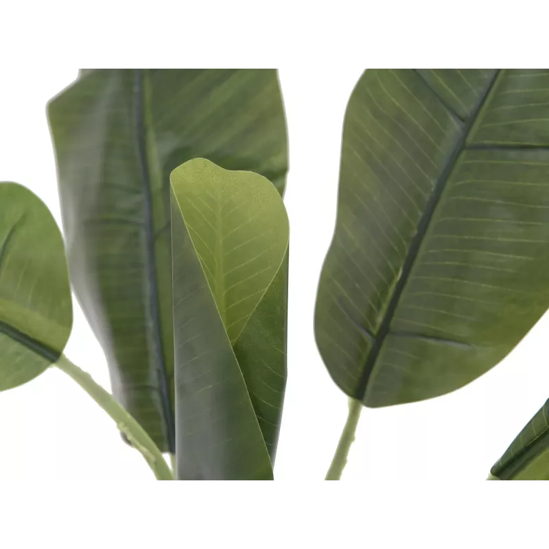 EUROPALMS Planta de bananeira artificial, 100cm, folhas verdes, vaso preto 82509503