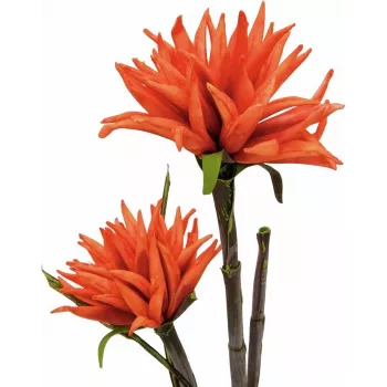 EUROPALMS Dália (EVA), planta artificial, laranja, 100cm (82532006)