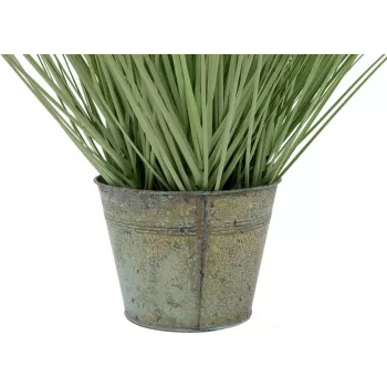 EUROPALMS Erva ornamental artificial, 65 cm, verde, vaso preto 82600145
