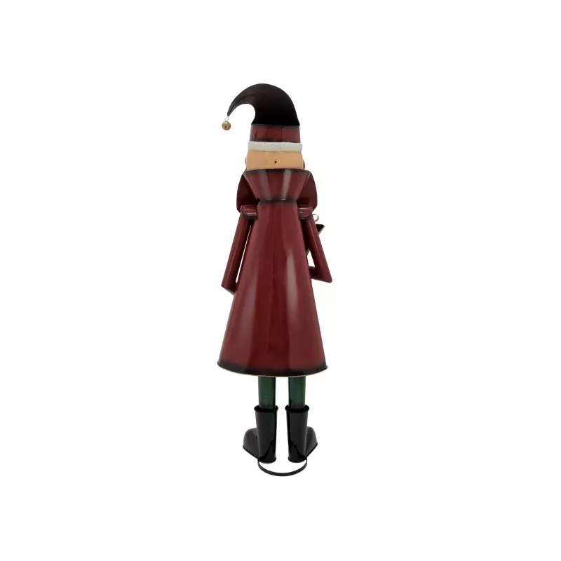 EUROPALMS Figura de Pai Natal em metal vermelho 195cm 83314902
