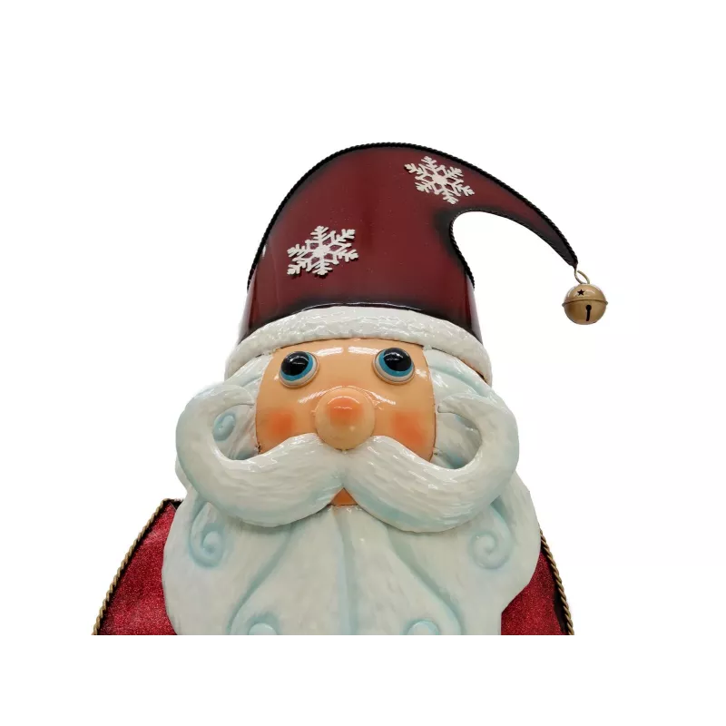EUROPALMS Figura de Pai Natal em metal vermelho 195cm 83314902