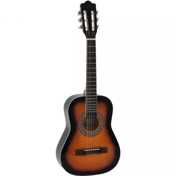 Dimavery AC-303 Guitarra clássica 1/2 Sunburst 535 mm escala 6 cordas