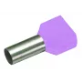 Cimco 187715 Terminal tubular duplo 0,25 mm² parcialmente isolado violeta (100 unid.)