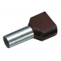 Cimco 187723 Terminal tubular duplo 1,5 mm² parcialmente isolado preto 100 unid.