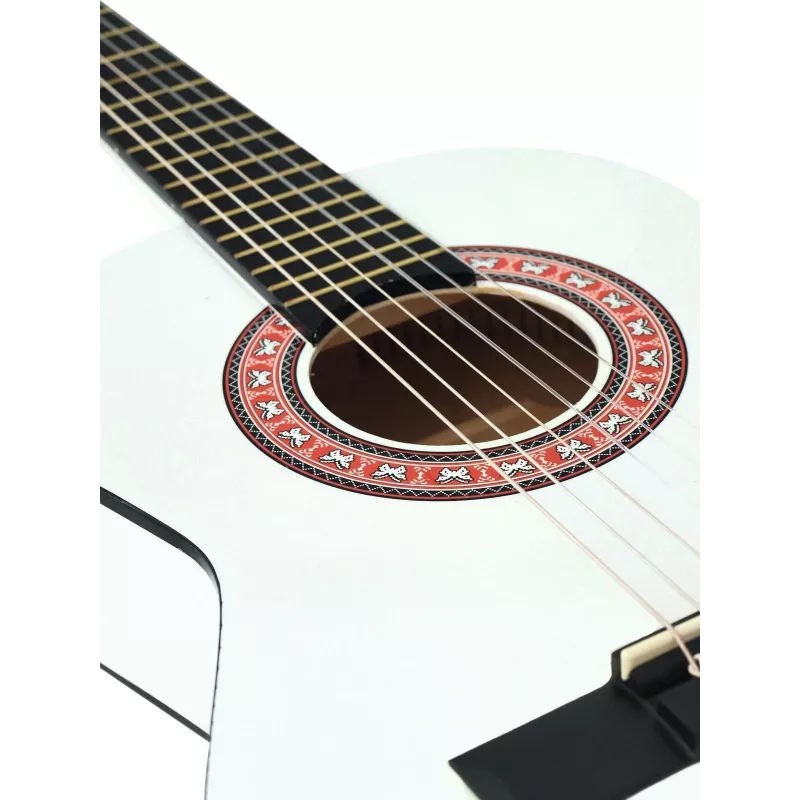 Dimavery AC-303 Guitarra de concerto 1/2 Branco - corpo em tília, escala 535 mm