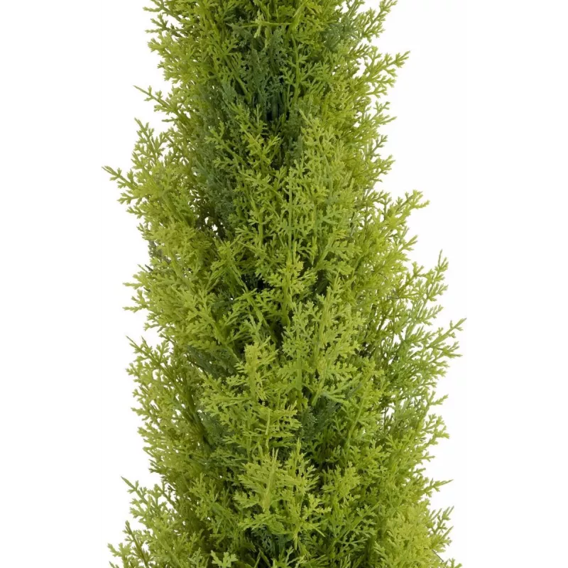 EUROPALMS Planta artificial cipreste Leyland, 120 cm, folhagem verde, vaso preto 82606964