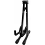 Dimavery Suporte de guitarra em A para guitarras acústicas, elétricas e baixos – aço dobrável com almofada de espuma, Preto 26348048