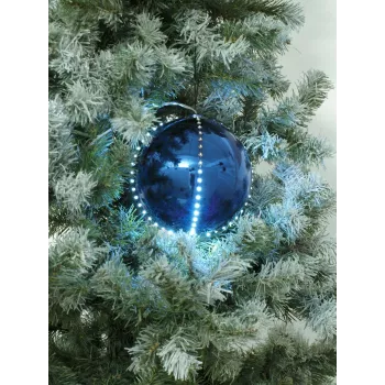 EUROPALMS Bola de Neve LED 15 cm, Azul-escuro 83501247