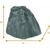 EUROPALMS Rocha Decorativa Celta Fibra de Vidro Pedra Artificial 50x40x30 cm Cinzento/Castanho 83313230
