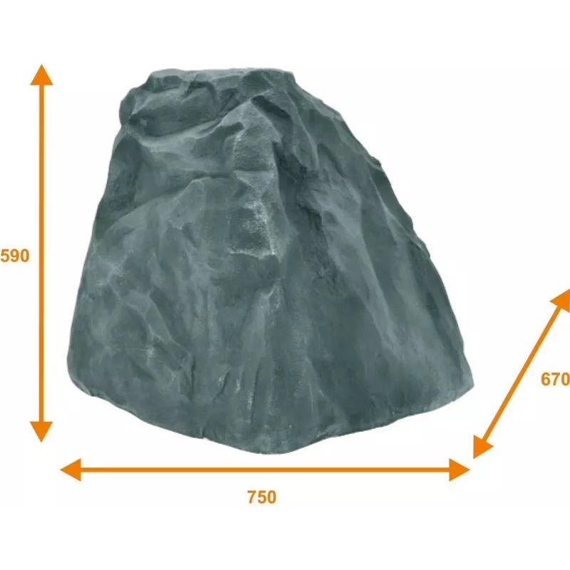 EUROPALMS Rocha Decorativa Celta Fibra de Vidro Pedra Artificial 50x40x30 cm Cinzento/Castanho 83313230