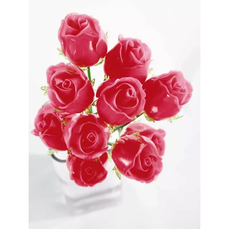 EUROPALMS Flor Artificial Crystal Rose, Borgonha, 81 cm 82600209
