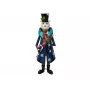 EUROPALMS Boneco de Neve com Casaco, Metal, 150 cm, Azul 83314907