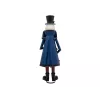 EUROPALMS Boneco de Neve com Casaco, Metal, 150 cm, Azul 83314907