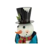 EUROPALMS Boneco de Neve com Casaco, Metal, 150 cm, Azul 83314907