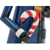 EUROPALMS Boneco de Neve com Casaco, Metal, 150 cm, Azul 83314907