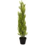 EUROPALMS Planta artificial cipreste Leyland, 90cm, vaso preto 82606962