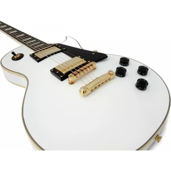 DIMAVERY LP-520 guitarra elétrica, branco/dourado 26215160