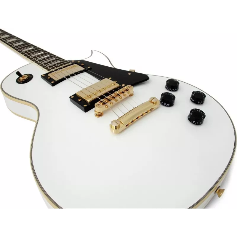 DIMAVERY LP-520 guitarra elétrica, branco/dourado 26215160