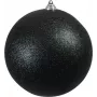 EUROPALMS Bola decorativa 20 cm, preto, glitter 83501278