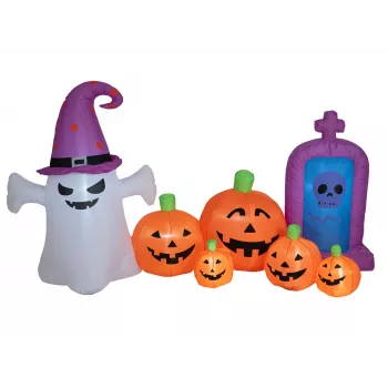 EUROPALMS Fantasma insuflável de Halloween com abóboras, 244cm (83316154)