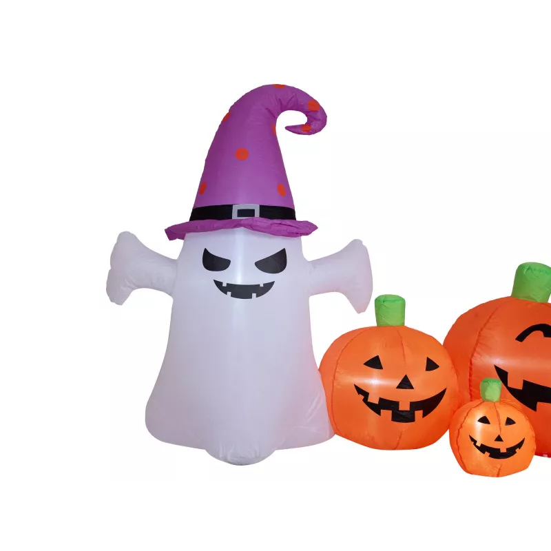 EUROPALMS Fantasma insuflável de Halloween com abóboras, 244cm (83316154)