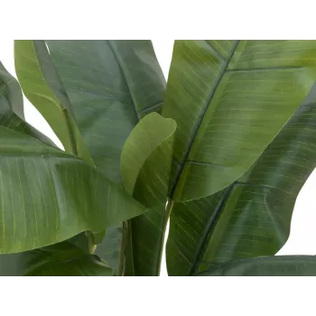 EUROPALMS Bananeira artificial, 120cm, folhas verdes realistas, vaso preto 82509537