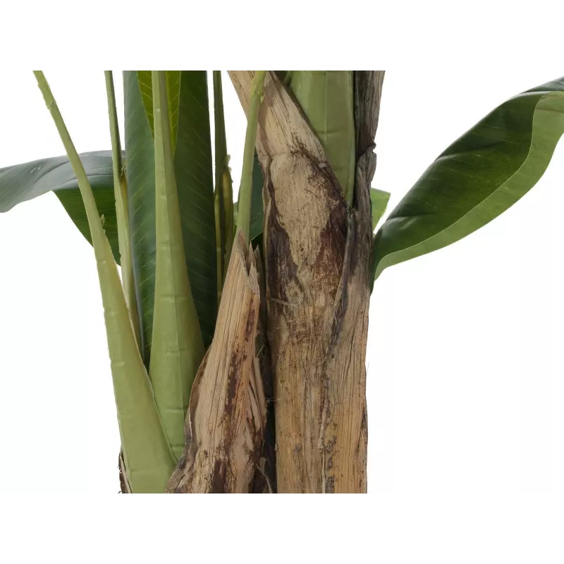 EUROPALMS Bananeira artificial, 120cm, folhas verdes realistas, vaso preto 82509537