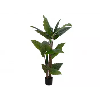 EUROPALMS Planta artificial Alocasia, 140 cm, verde, vaso preto 82508464